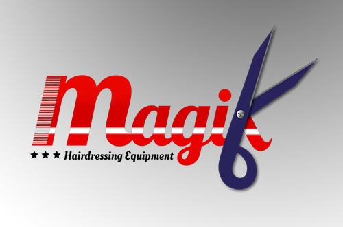 logo magik hair scissors